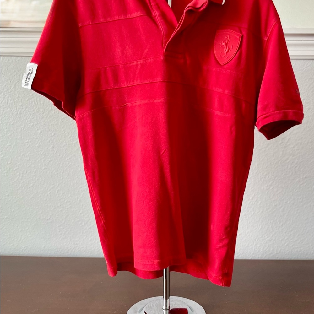 Ferrari Red Polo Shirt Sleek Design Casual Wear